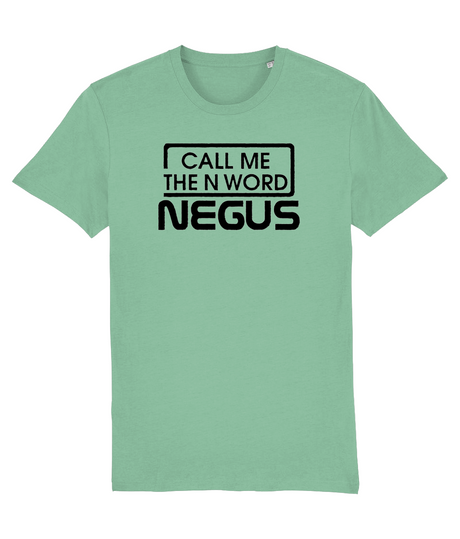 Call Me The N Word Negus, Men's, Organic Ring Spun Cotton T-Shirt, Black Logo