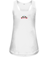 We Run Tings, Antigua & Barbuda, Women's, Racer Back, Combed Organic Cotton, Tank/Vest Top, Small Centre Logo