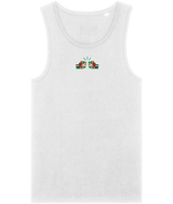 We Run Tings, Dominica, Men's, Organic Cotton, Tank/Vest Top, Small Centre Logo