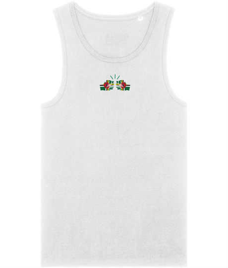 We Run Tings, Dominica, Men's, Organic Cotton, Tank/Vest Top, Small Centre Logo