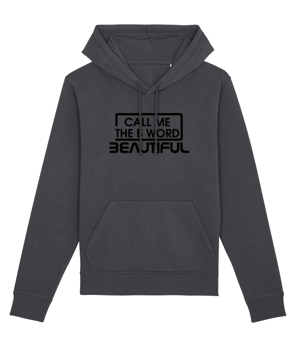 Call Me The B Word Beautiful, Black Logo, Hoodie