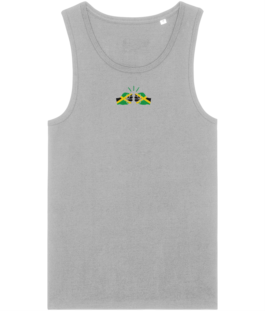 We Run Tings, Jamaica, Men's, Organic Cotton, Tank/Vest Top, Small Centre Logo