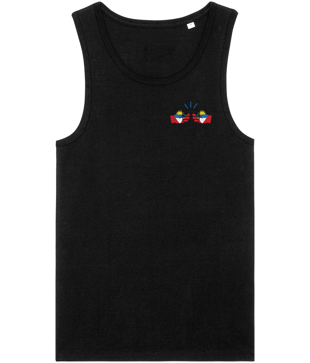 We Run Tings, Antigua & Barbuda, Men's, Tank/Vest Top, Small Left Chest Logo