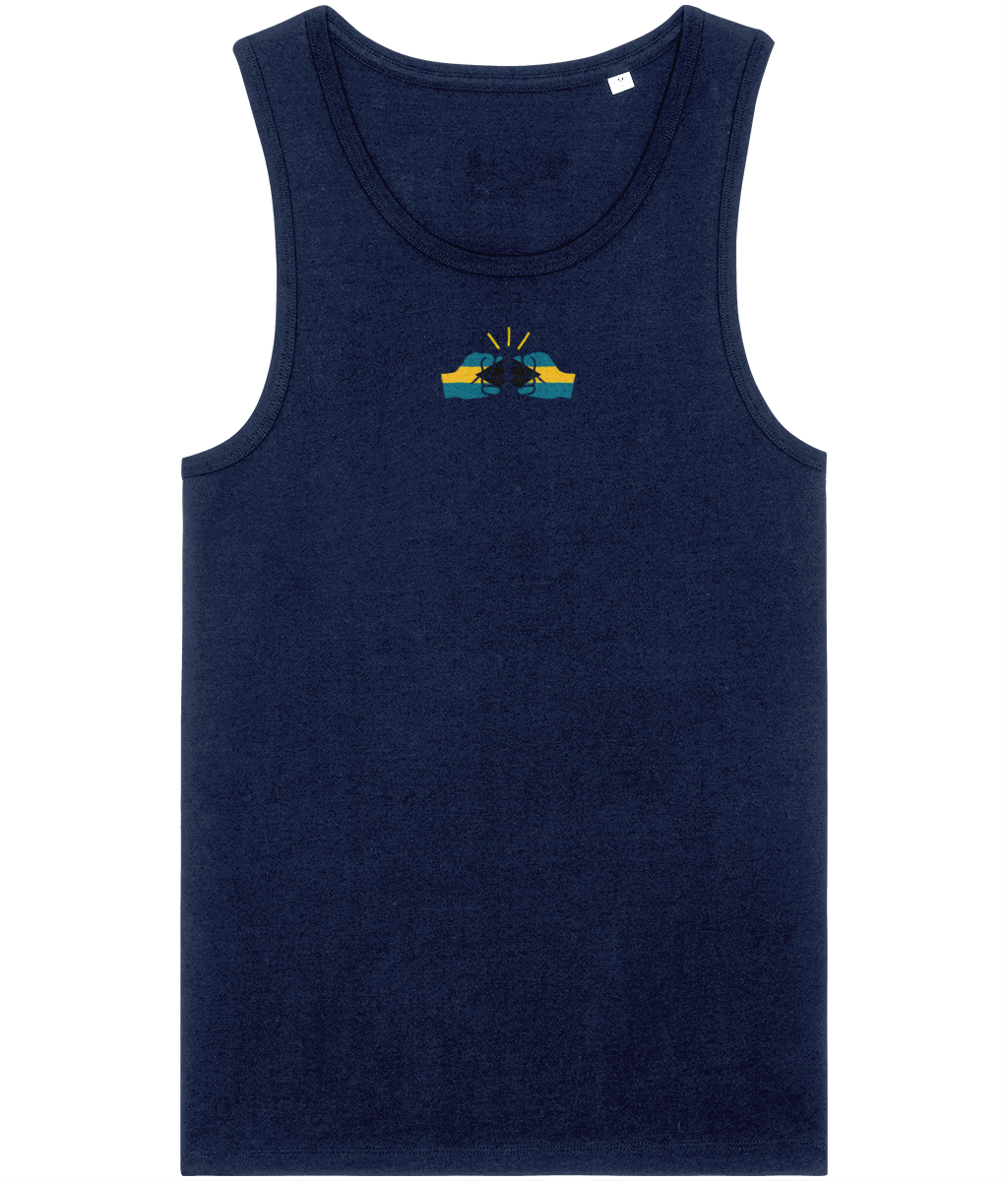 We Run Tings, Bahamas, Men's, Organic Cotton, Tank/Vest Top, Small Centre Logo