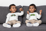 We Run Tings, Dominica, Baby Organic Cotton Unisex Long Sleeve Sleepsuit/Bodysuit/Babygrow, 0-12mths