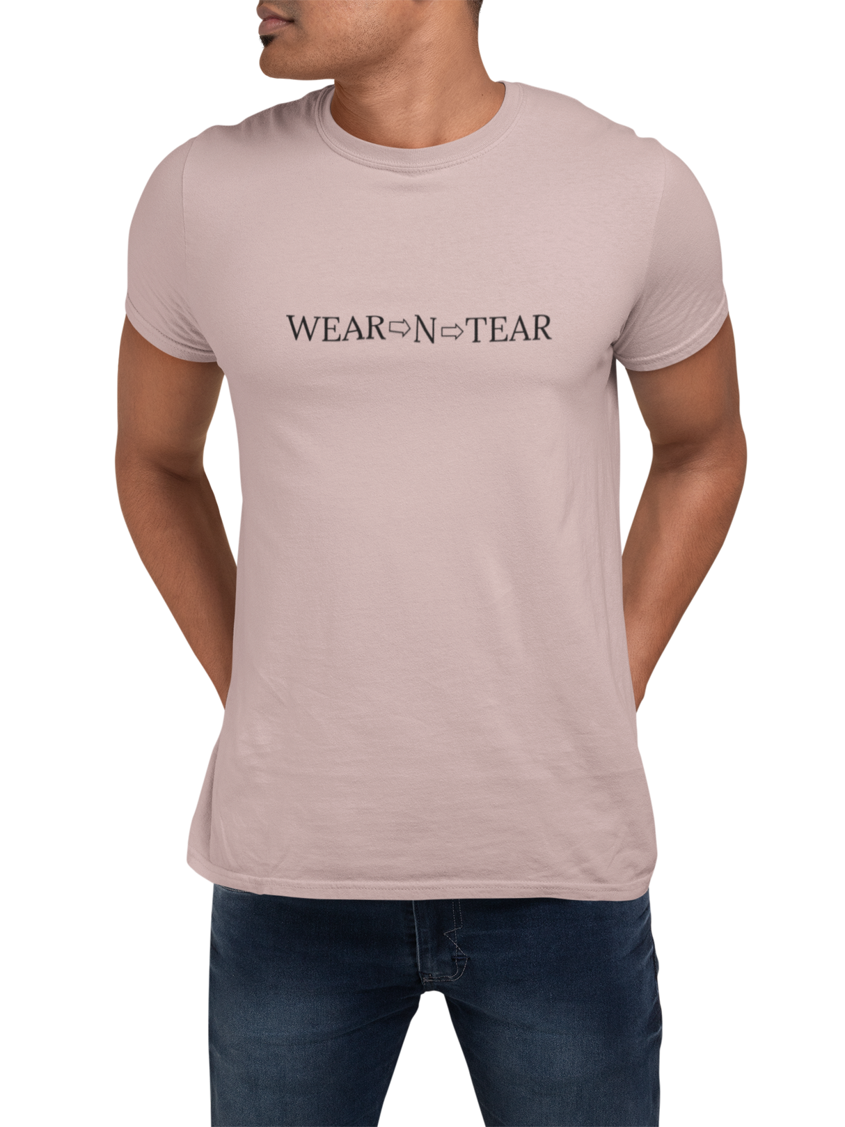 Wear N Tear Men's Essential Organic Cotton Crew Neck T-Shirt, Various Colours