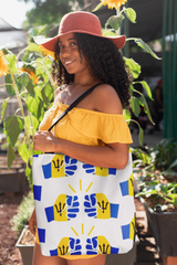 We Run Tings, Barbados, Tote Bag, Open Top, Medium, 41 x 41cm